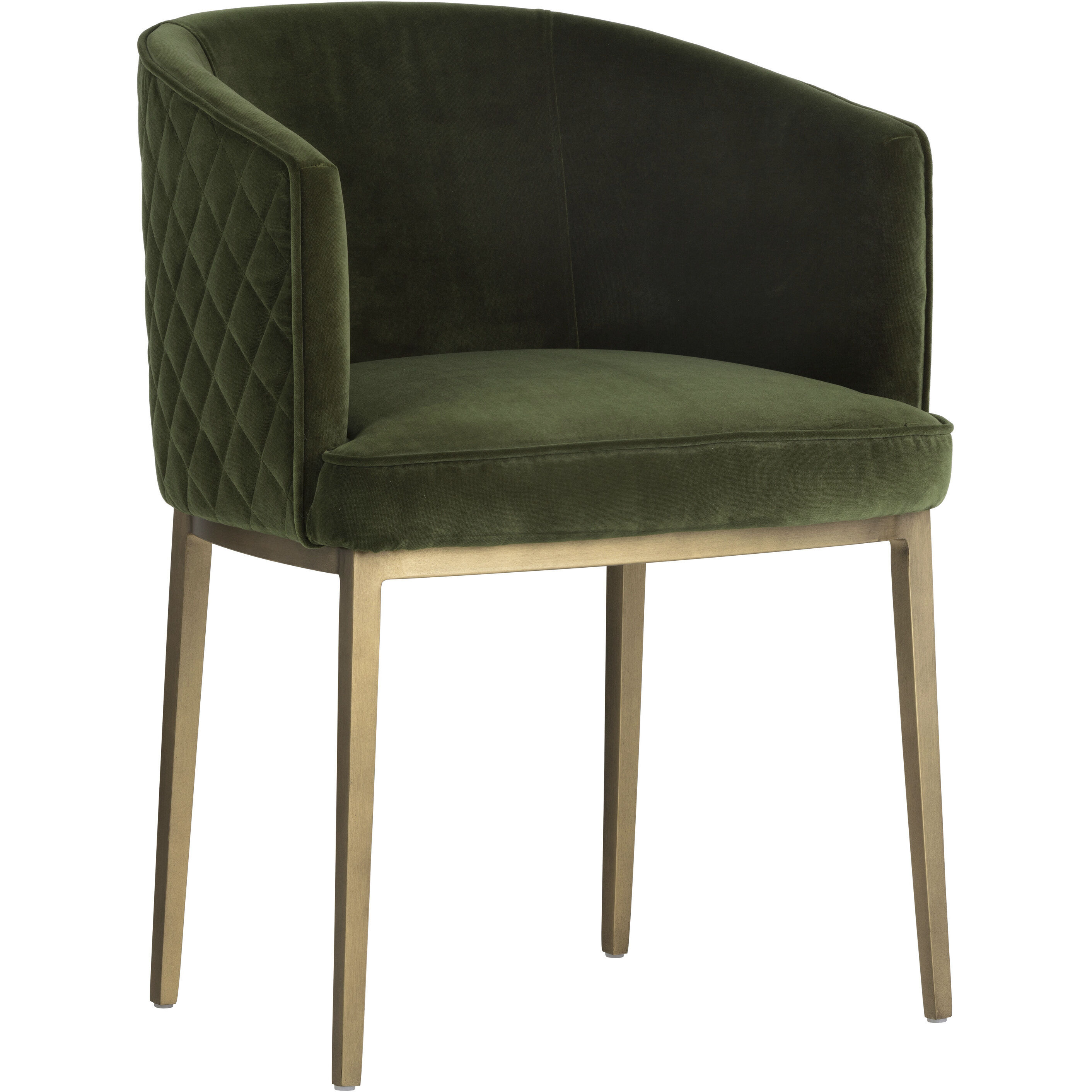 Cornella Forest Green Dining Armchair
